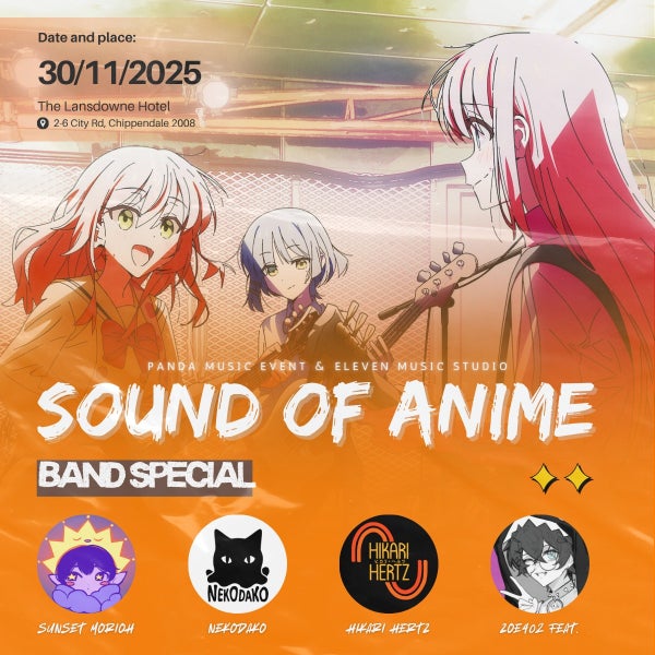 Sound of Anime Band Special poster for 30 November 2025 at The Lansdowne