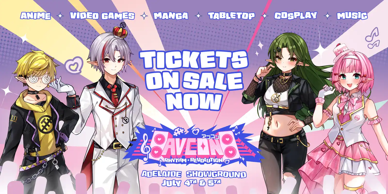 Official visual for AVCon 2026: Rhythm Revolution