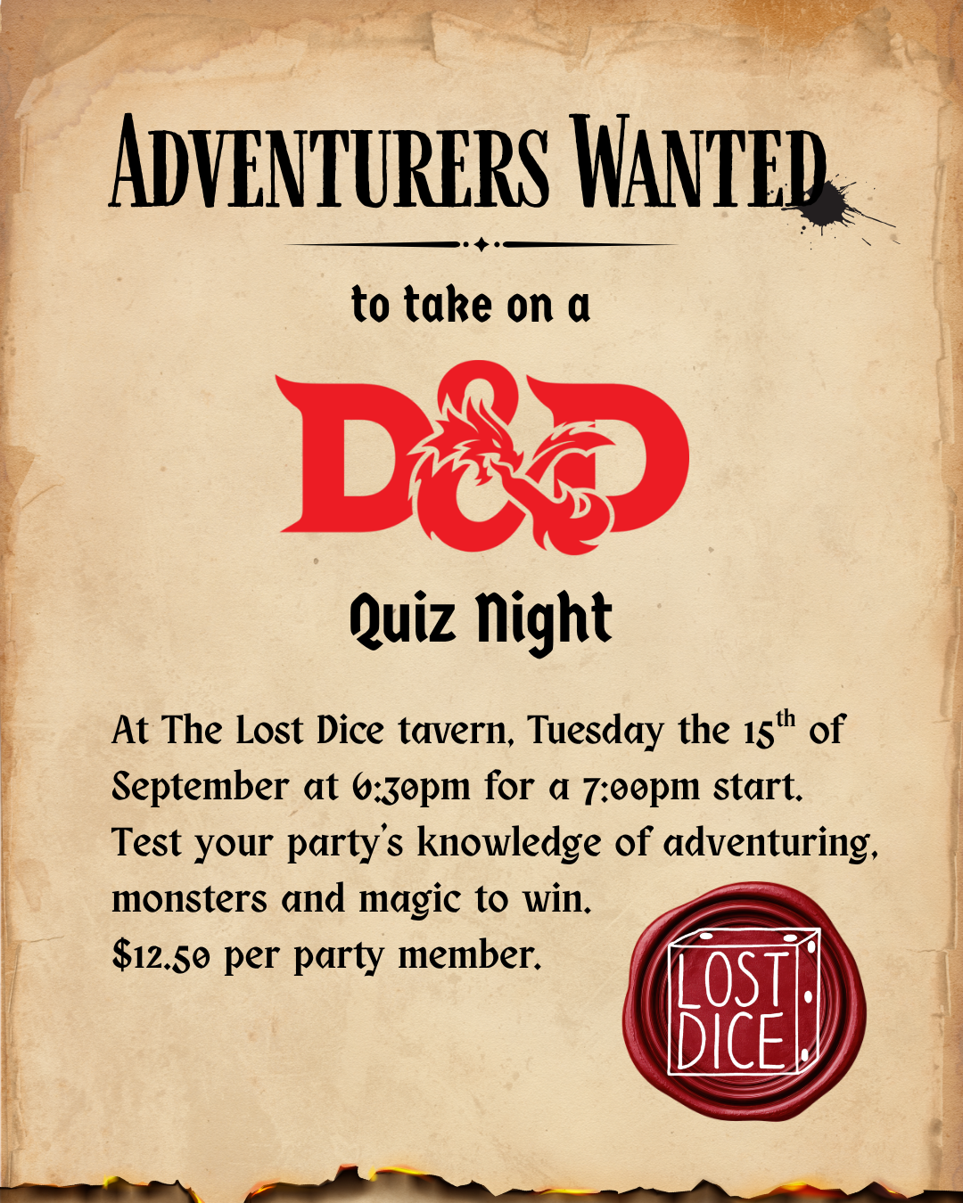 Official artwork for Dungeons & Dragons Quiz Night