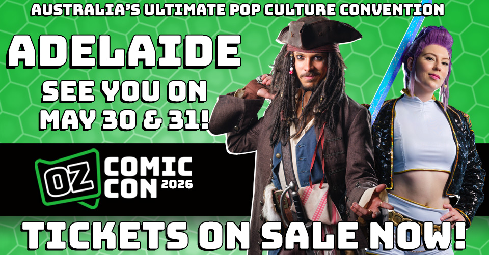 Official visual for Oz Comic-Con Adelaide 2026