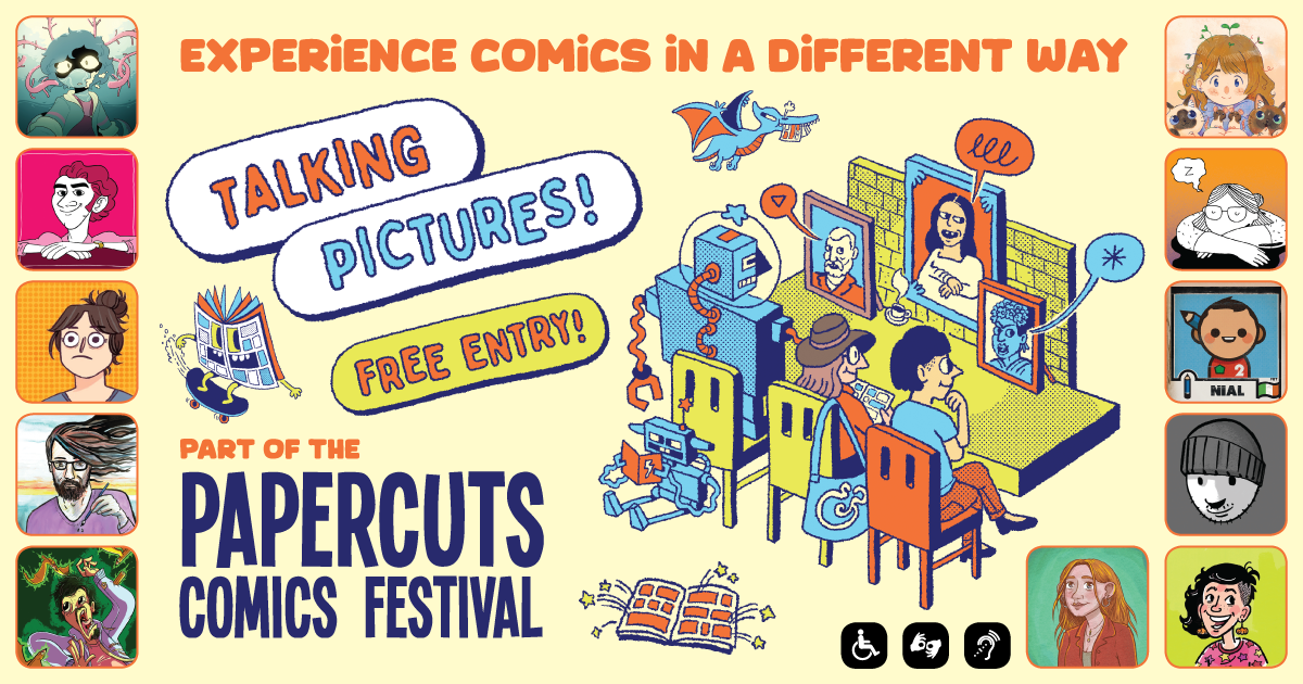 Official visual for Papercuts 2025: Talking Pictures