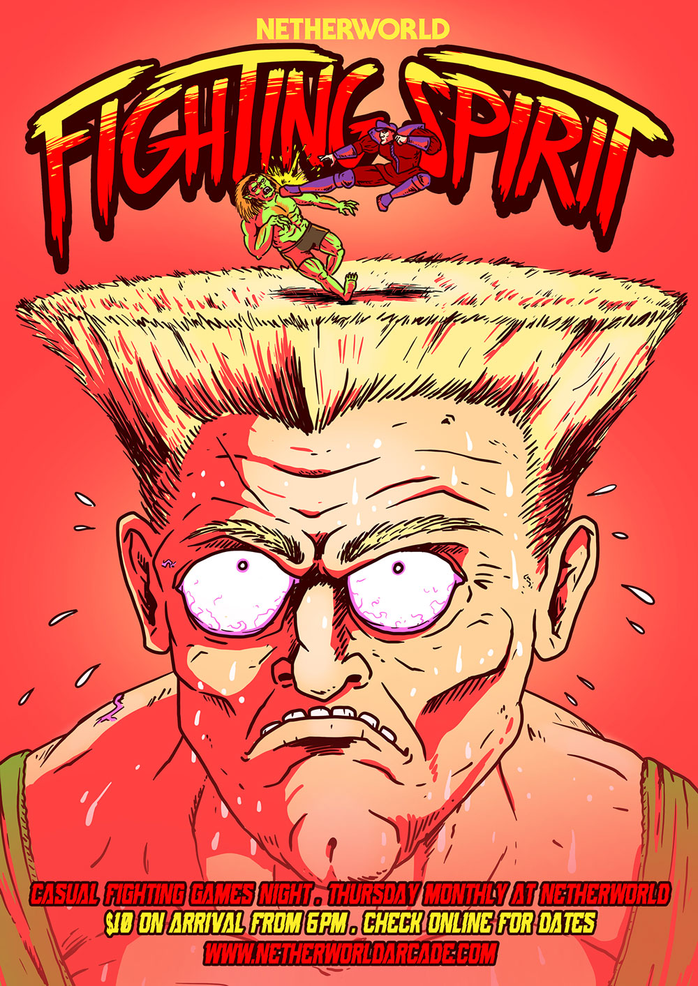 Official artwork for Fighting Spirits — Casual Fighting Game Night