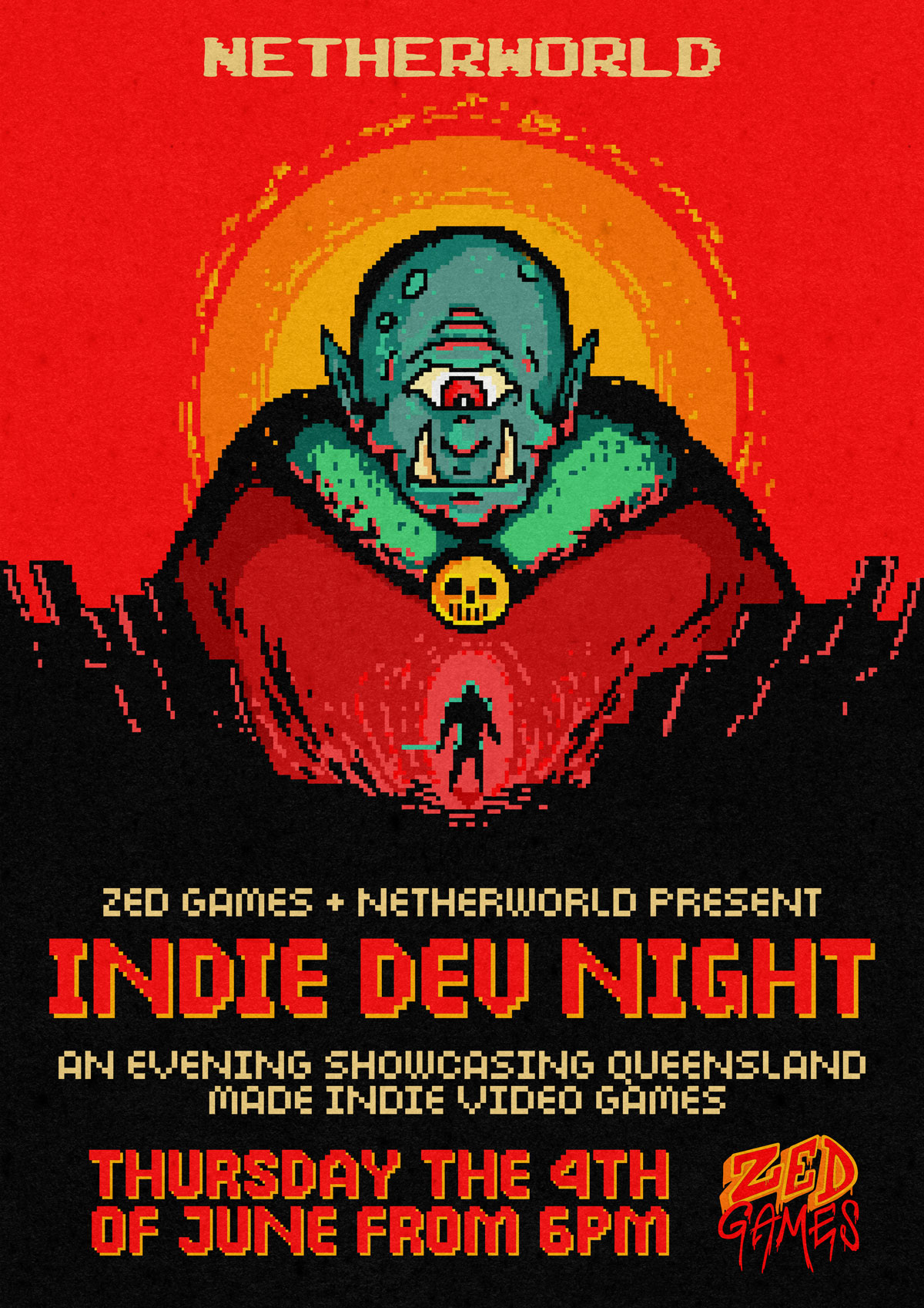 Official artwork for Indie Dev Night — Brisbane