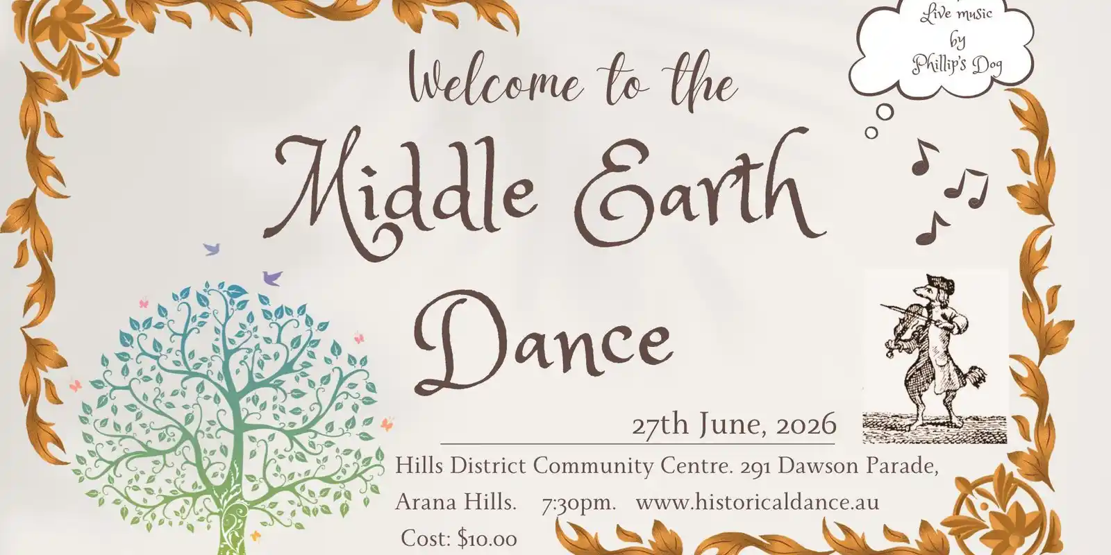 Official organiser artwork for Middle Earth Dance — Arana Hills