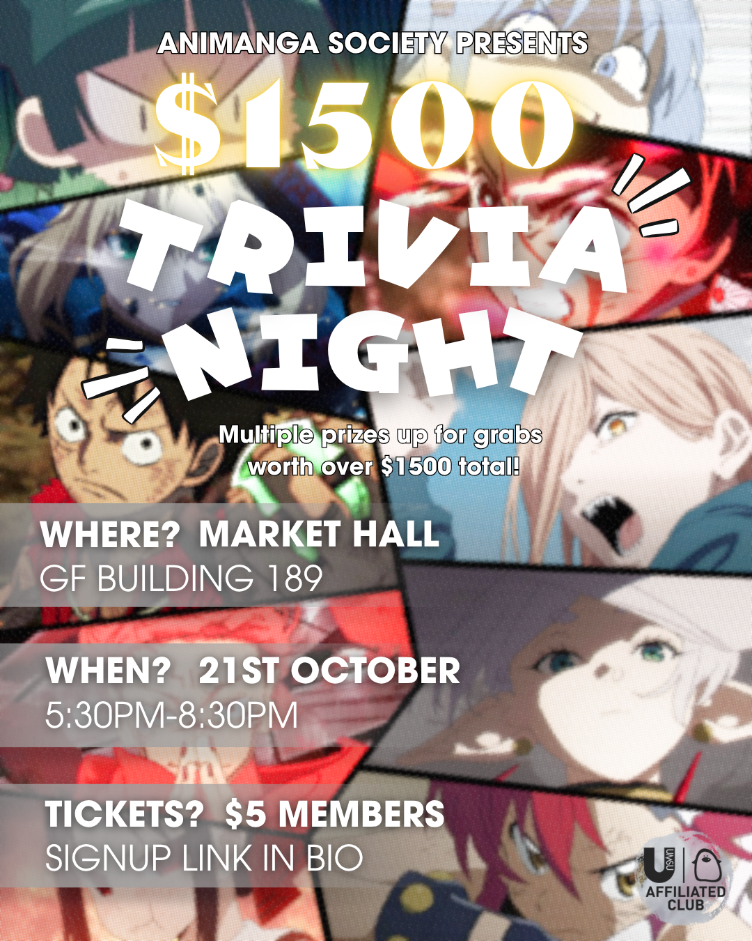 Official artwork for AniManga Society Anime Trivia Night