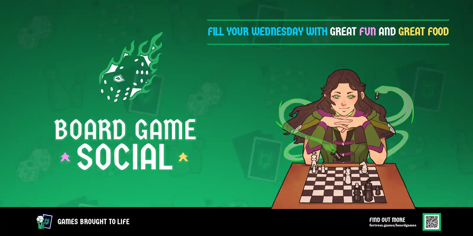Official artwork for Fortress Board Game Social — 16 September