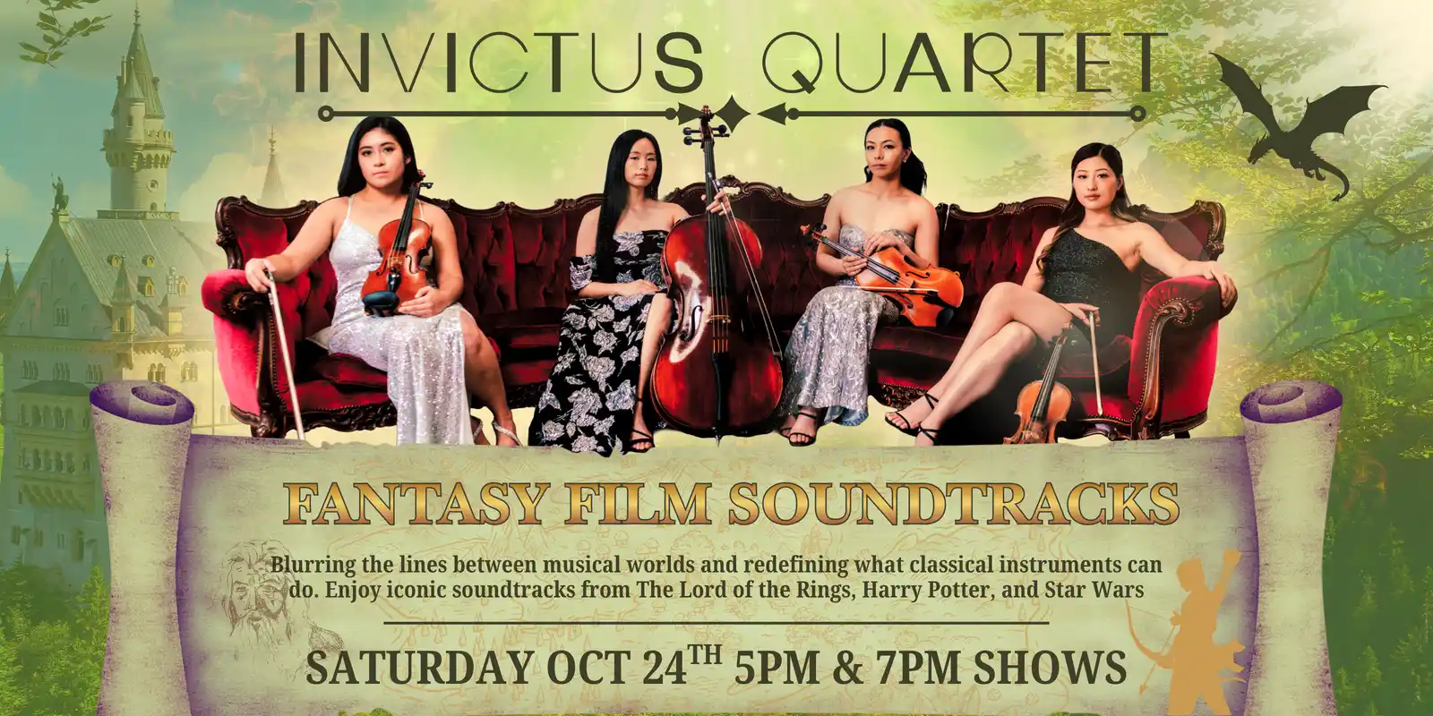 Official artwork for Fantasy Film Soundtracks — Invictus Quartet