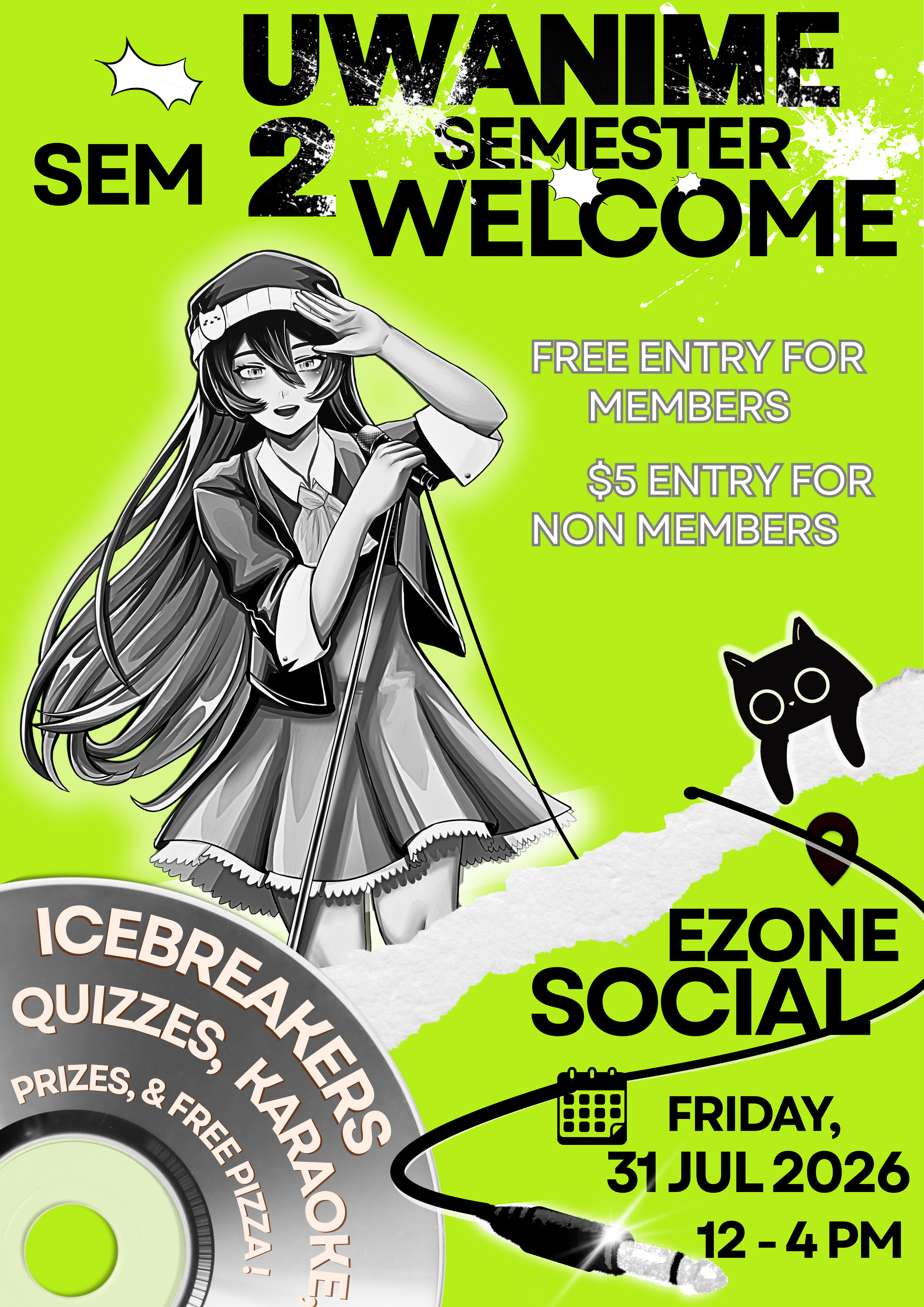 Official UWAnime Semester 2 Welcome 2026 artwork