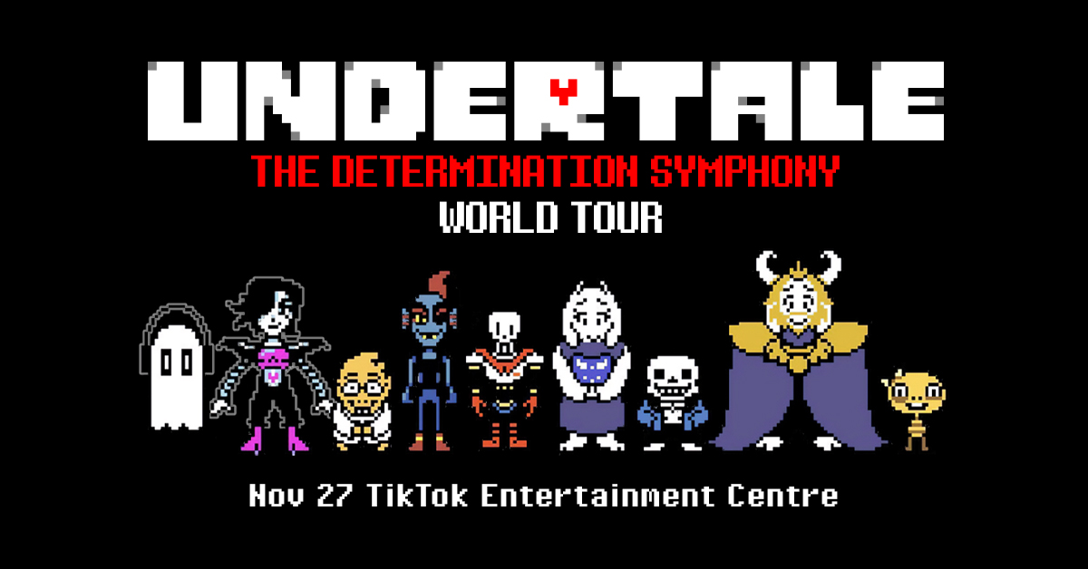 Undertale: The Determination Symphony Sydney poster for 27 November at TikTok Entertainment Centre