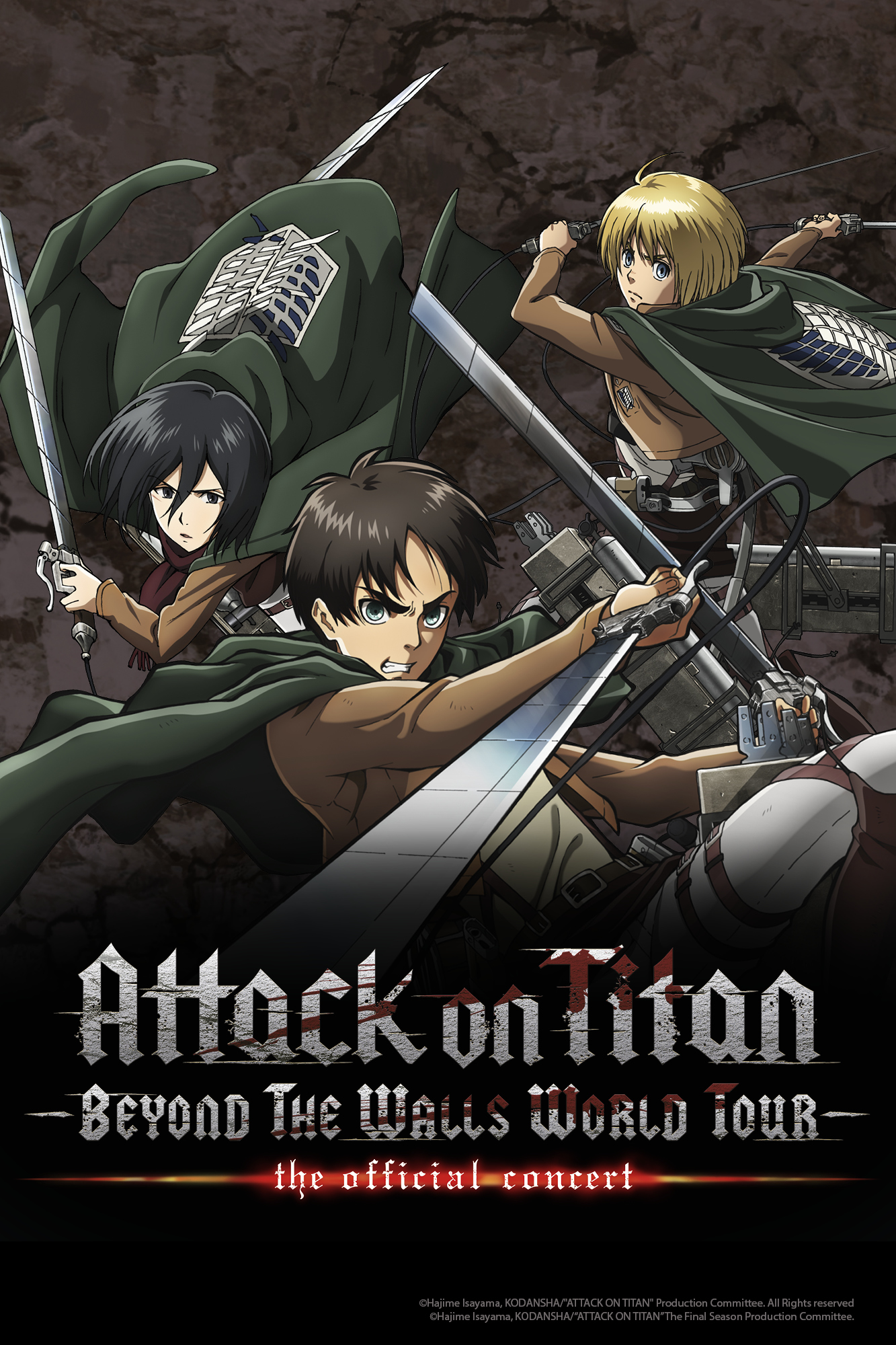 Official key visual for Attack on Titan’s Beyond the Walls World Tour concert